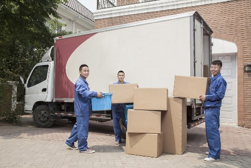Removal van and packed boxes for a Crystal Palace home move