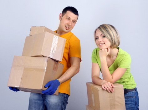 Business relocation team organising office furniture and files in Crystal Palace