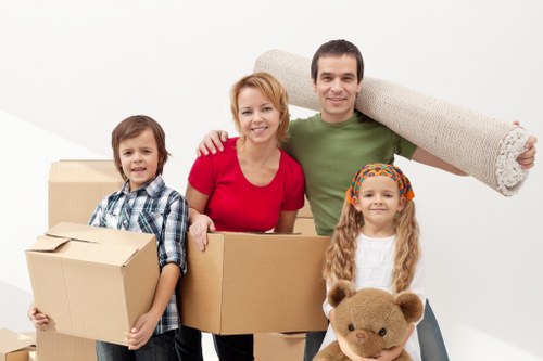 Careful unloading during a local removal service in Crystal Palace