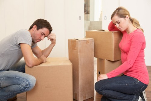 Business and household items being transported by a local removal van