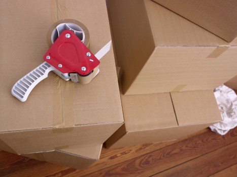A prepared flat move with labelled boxes and furniture in Crystal Palace
