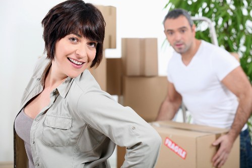 Loading furniture into a moving van in a Crystal Palace residential street
