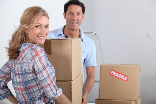 Boxes and furniture being loaded for a home move in Crystal Palace