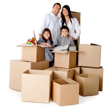Boxes and furniture prepared for a local house move in Crystal Palace